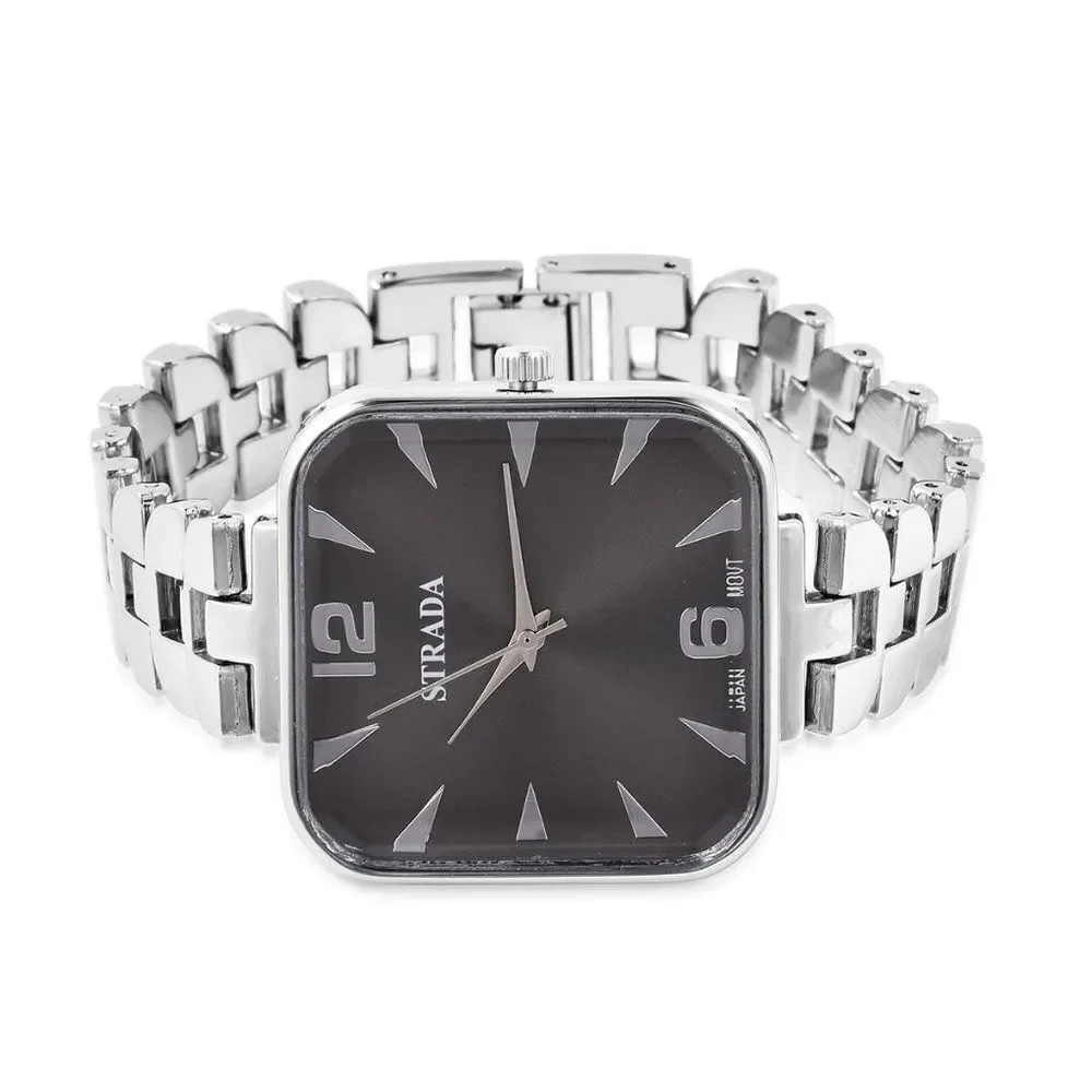 STRADA Watch in Silvertone and Stainless Steel Back